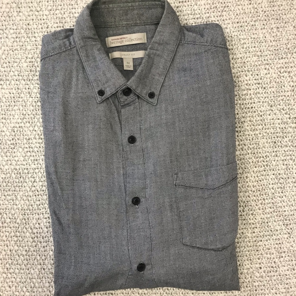 Banana Republic - Herringbone Button Up Shirt